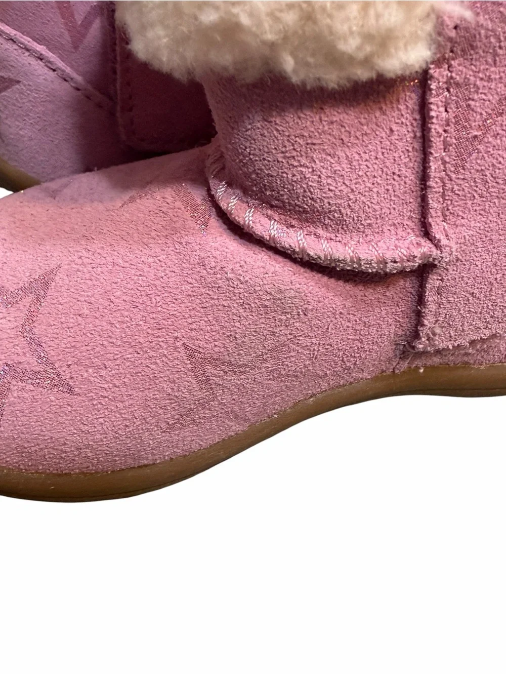 Uggs Girl’s Pink Star Faux-Fur Winter Boots
